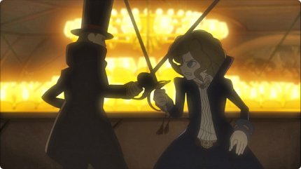 Über zehn Jahre später bleibt der Fechtkampf zwischen Layton und Anthony immer noch eine atemberaubende Szene.