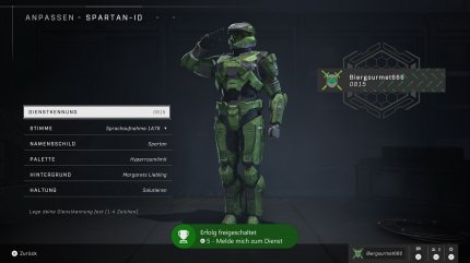 Manche Achievements sind auch sehr anspruchslos. In Halo Infinite werdet ihr etwa dafür beloht, eure Spartan-ID zu ändern.