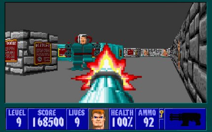Der krönende Abschluss: BJ Blazkowicz nimmt es auch mit einer Cyborg-Version von Adolf Hitler auf. Geht dieser zu Boden, ruft er „Eva, auf Wiedersehen“.