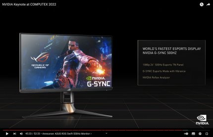 Asus und Nvidia präsentierten einen ultraschnellen Gaming-Monitor.