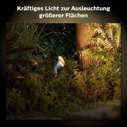 Gleich mehrere Gartenleuchten und Gartenstrahler von Philips Hue hat Amazon jetzt im Angebot.