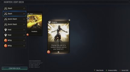 Im Verlauf des Spiels verdienen wir uns neue und verbesserte Skillkarten, die wir im Deckeditor für jeden Helden individuell zusammenstellen.