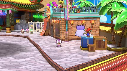 Stadt in Paper Mario Switch