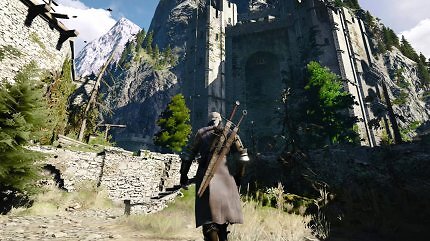 Geralt von Riva vor Kaer Morhen aus The Witcher 3 Wild Hunt