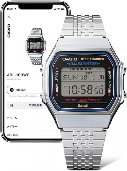 Via Bluetooth kann man die Uhr mit der Casio-App verbinden.