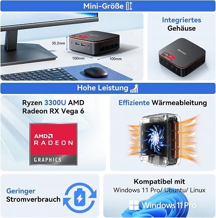 Zum attraktiven Preis bekommt man mit dem Blackview MP20 einen alltagstauglichen Mini-PC mit Windows 11 Pro.