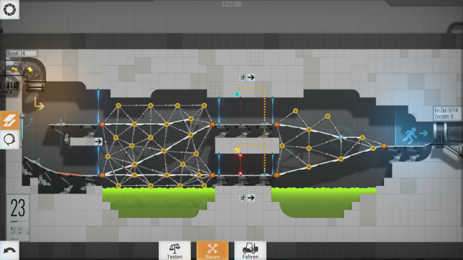 Bridge Constructor Portal vermischt die Features von Bridge Constructor und Portal und macht daraus ein witziges und anspruchsvolles Zeitvertreib-Spiel! (4)