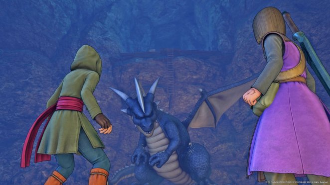 Dragon Quest 11 macht seinem Namen alle Ehre: Schon früh im Verlauf der Geschichte trefft ihr auf dieses feuerspeiende Schuppentier.