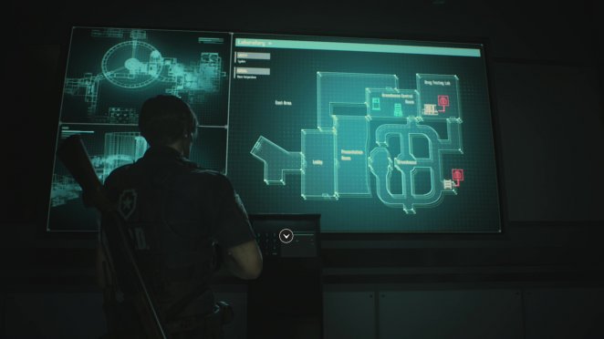 An der digitalen Map gebt ihr die Codes für die Luke und die Mischmaschine ein.