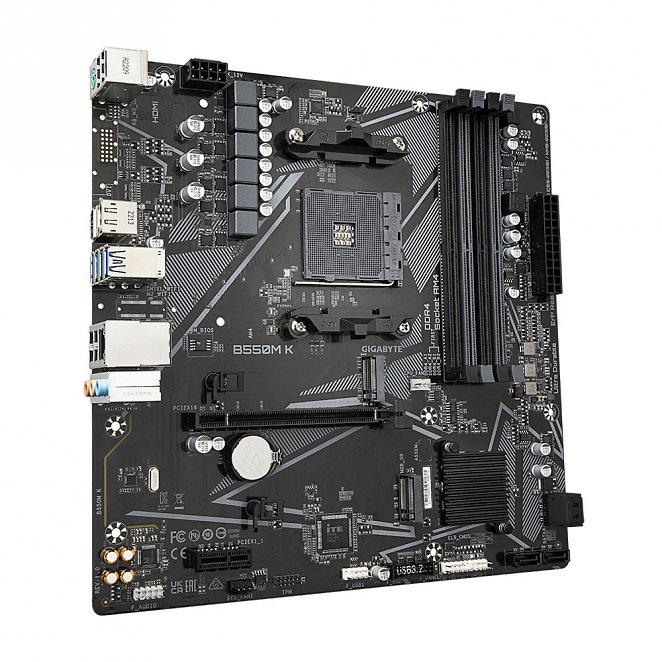Beim Sockel Intel 1700 oder auch AMD AM4 gibt es ordentliche Mainboards ab 70 bis 80 Euro wie dieses GIGABYTE B550M K (Sockel AM4).