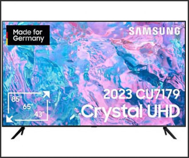SAMSUNG GU65CU7179 LED TV (Flat, 65 Zoll / 163 cm, UHD 4K, SMART TV, Tizen)