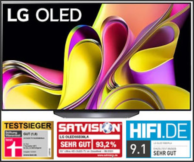 LG OLED55B39LA OLED TV (Flat, 55 Zoll / 139 cm, UHD 4K, SMART TV, webOS 23 mit LG ThinQ)