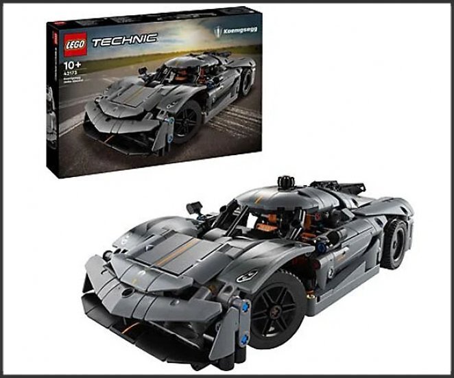 LEGO Technic 42173 Koenigsegg Jesko Absolut Supersportwagen Bausatz, Grau