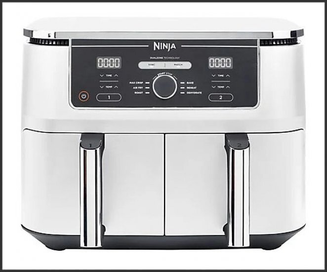 NINJA AF400EUWH Foodi Max Dual Zone Heissluftfritteuse 2470 Watt Weiß