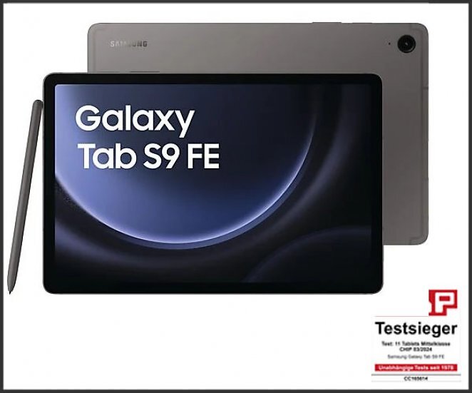 SAMSUNG Galaxy Tab S9 FE WiFi, Tablet, 128 GB, 10,9 Zoll, Gray