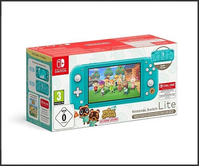 NINTENDO Switch Lite Animal Crossing: New Horizons - Nepp-und-Schlepp-Edition + Nintendo Switch Online 12-monatige (365-tägige) Einzelmitgliedschaft