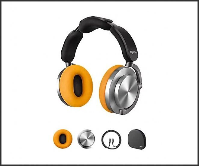 DYSON OnTrac, Over-ear Kopfhörer Bluetooth Gelb/Aluminium