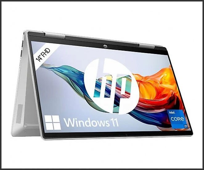 HP Pavilion x360 Convertible mit 14 Zoll Touchscreen, Intel Core™ i7-1355U, 16 GB RAM, 1 TB SSD, Windows 11 Home (64 Bit)