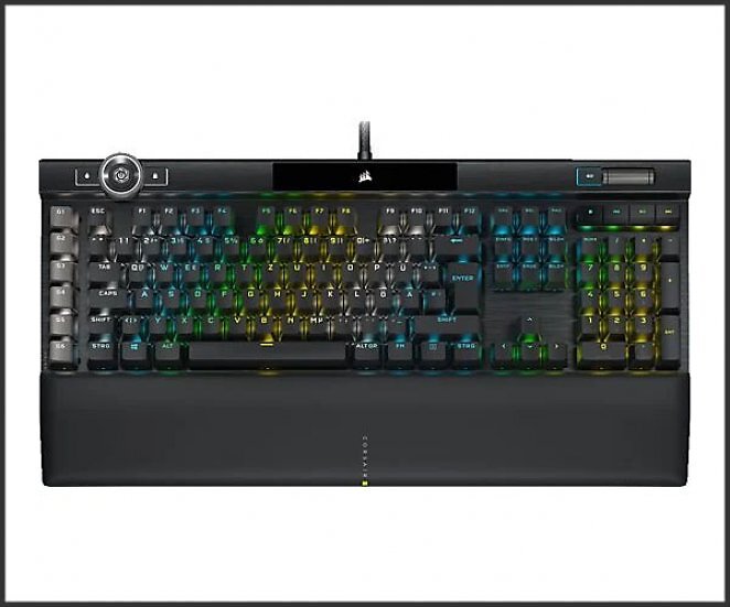 CORSAIR K100 RGB, Gaming Tastatur, Opto-Mechanical, kabelgebunden, Schwarz