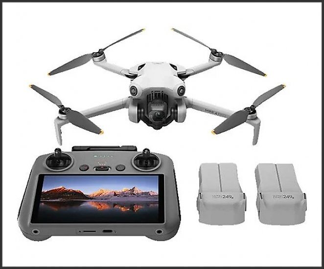 DJI Mini 4 Pro Fly More Combo (DJI RC 2) Mini-Kameradrohne, Grau