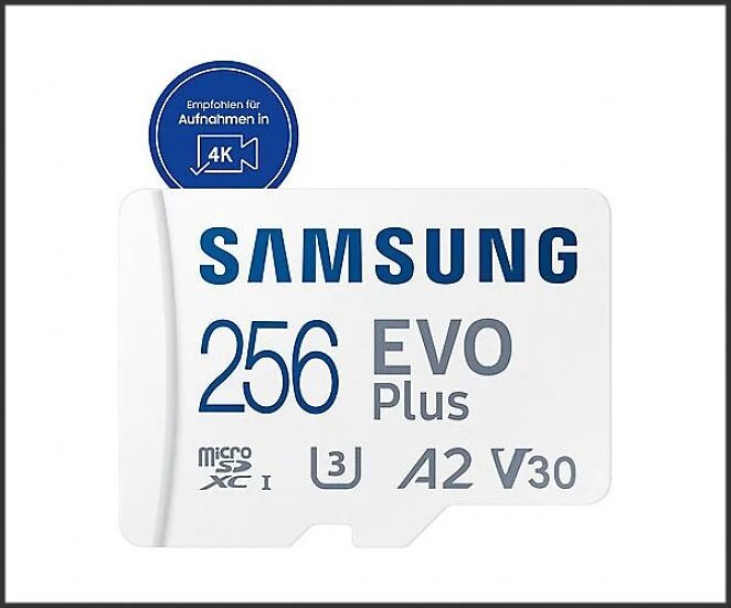SAMSUNG EVO Plus (2024), Micro-SD Speicherkarte, 256 GB, 160 MB/s