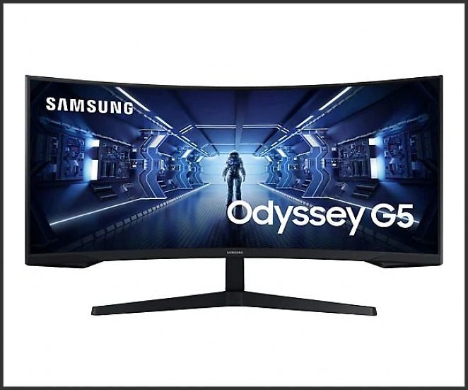 SAMSUNG Odyssey G5 C34G55TWWP 34 Zoll UWQHD Gaming Monitor (1 ms Reaktionszeit