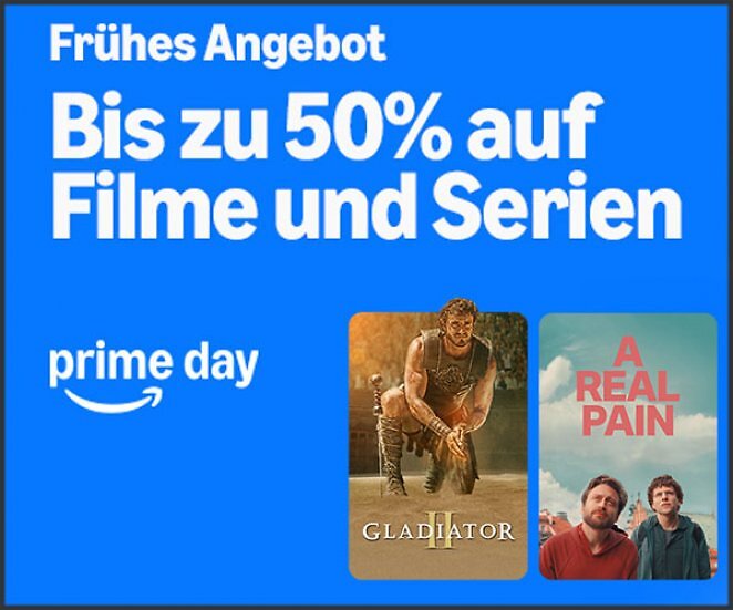 Bis zu 50% Rabatt auf Filme und Serien