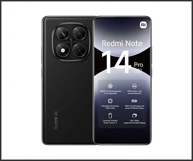 XIAOMI Redmi Note 14 Pro 5G 256 GB Midnight black Dual SIM