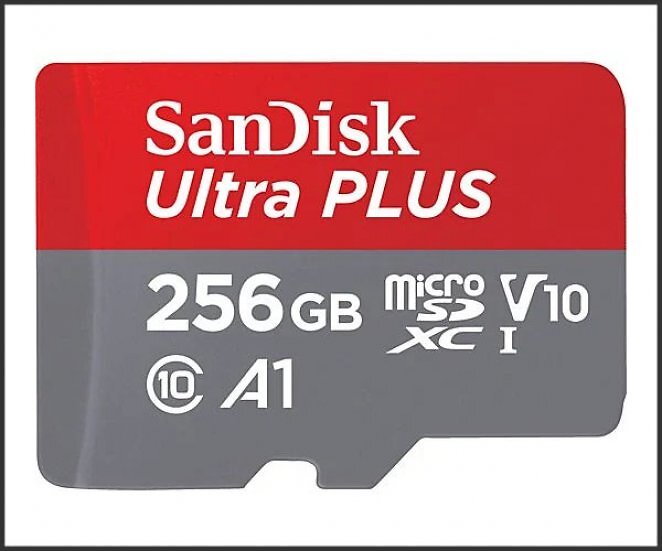 SANDISK Ultra® PLUS microSDXC™‐UHS‐I‐Karte, Micro-SDXC Speicherkarte, 256 GB, 160 MB/s
