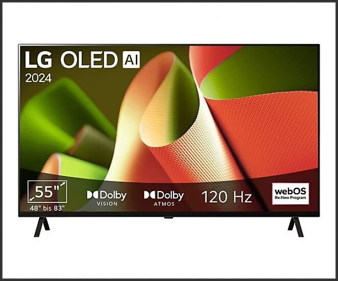 LG OLED55B49LA OLED TV (Flat, 55 Zoll / 139 cm, OLED 4K, SMART TV, webOS 24 mit LG ThinQ)