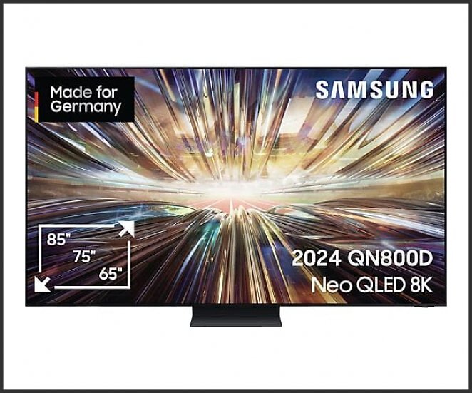 SAMSUNG GQ65QN800D Mini LED / Neo QLED AI TV (Flat, 65 Zoll / 163 cm, UHD 8K, SMART TV, Tizen)