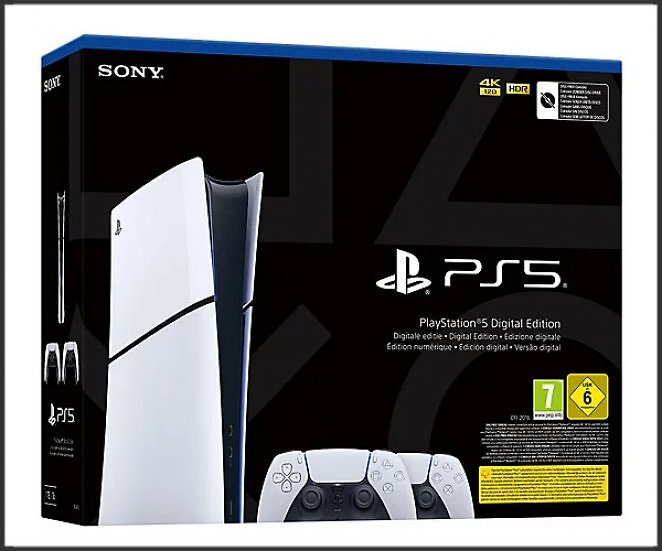Paket: PlayStation®5 Digital Edition + zwei DualSense™ Wireless-Controll-e