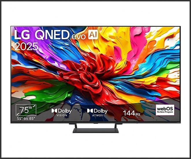 LG 75QNED93A6A QNED evo TV (Flat, 75 Zoll / 190 cm, UHD 4K, SMART TV)