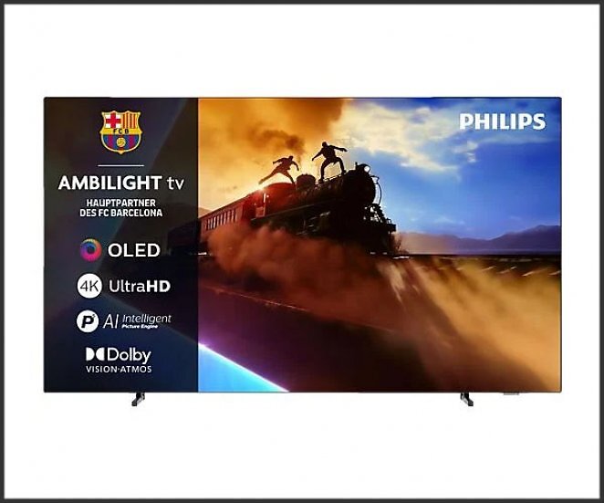 PHILIPS 55OLED760/12 OLED Ambilight TV (Flat, 55 Zoll / 139 cm, UHD 4K, SMART TV, Ambilight)