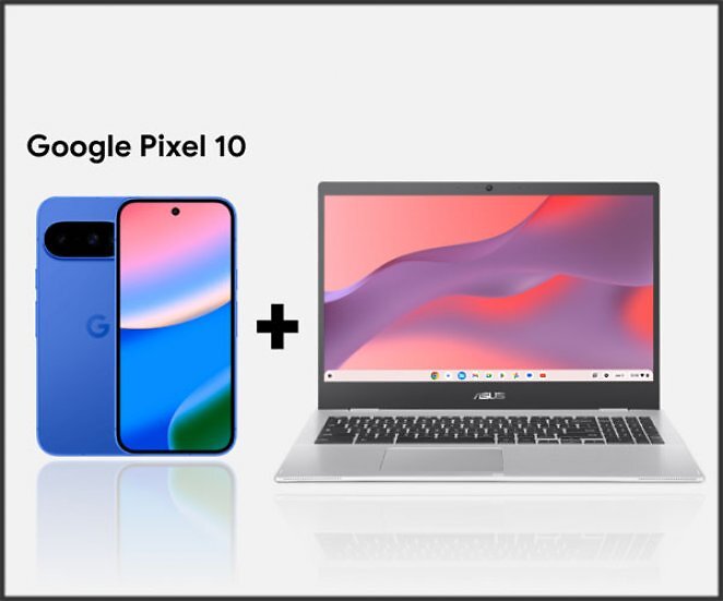 Google Pixel 10 mit Vertrag - Asus Chromebook CX1 kostenlos dazu