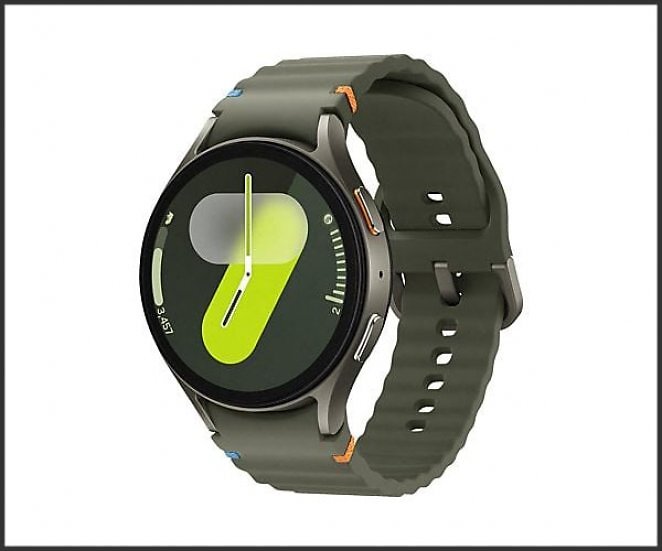 SAMSUNG Galaxy Watch7 BT 44 mm Smartwatch Aluminium Nitrilkautschuk, 85-130 mm, Green
