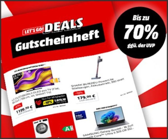 Gutscheinheft: Rabatte bis zu 70%, Gratis-Zugaben, Multibuy und mehr