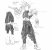 Nomuras Konzeptzeichnung zum Cloud aus Final Fantasy 7 ist noch wesentlich kantiger als seine Nachfolger. Auch wenn, dass Design aufgrund technischer Limitationen recht simpel ist, finden sich hier schon Ansätze von Nomuras späteren Design-Signaturen wie Gürtel, Nieten, Reisverschlüsse und ein insgesamt asymmetrisches Design.<br> &nbsp;