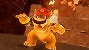 Mario, wie er dank Cappy den bewusstlosen Bowser gecapert hat, um so ihn und Peach aus dem einstürzenden Mond-Komplex zu retten.
