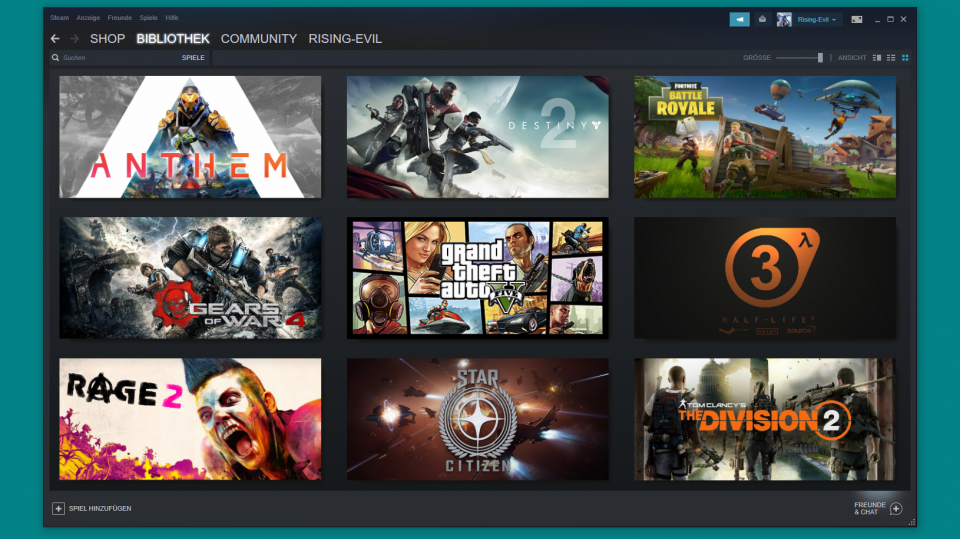 Neun Spiele, neun verschiedenen Launcher. Oder man nimmt (wie Alex hier mit Steam) einen Launcher um die restlichen acht zu starten.