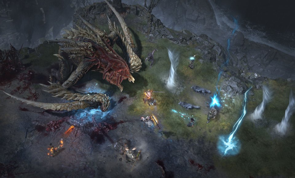 Diablo 4 bietet riesige Weltenbosse, die ihr gemeinsam mit vielen anderen Spielern bekämpft.