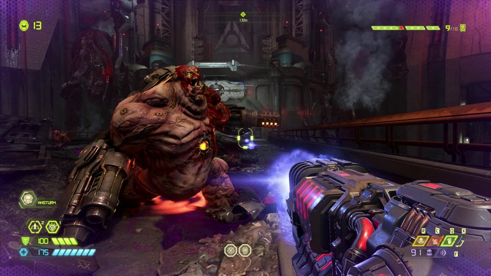 Doom Eternal spielt sich in den ersten Levels ungewohnt fordernd. (PC)