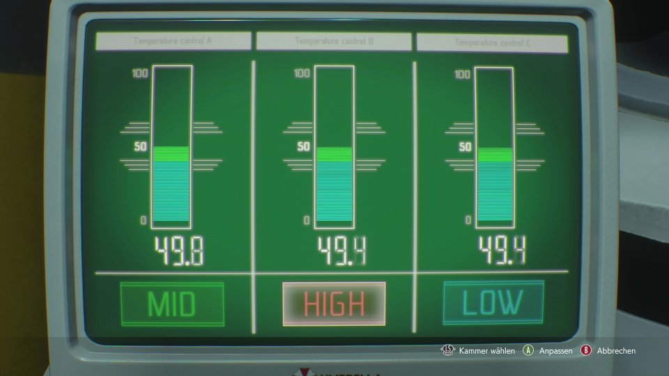 Stellt den Impfstoffmixer auf MID, HIGH, LOW
