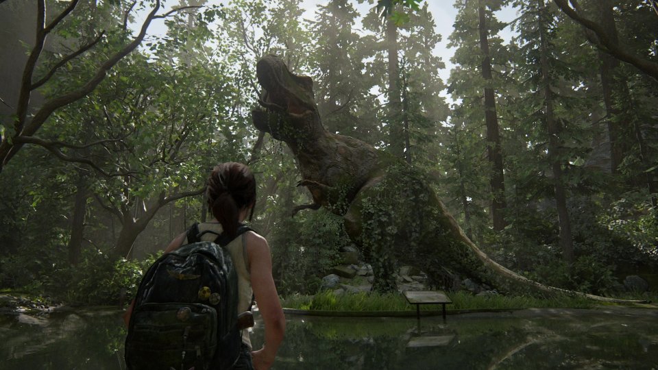 Ellie und Joel im Dinopark.