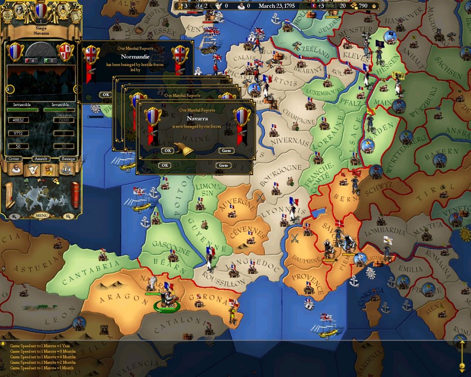 Die zahlreichen Popups, die in Europa Universalis 2 bei Ereignissen aufploppen, nehmen schnell überhand und erinnern an ein abgestürztes PC-System. <br> &nbsp;