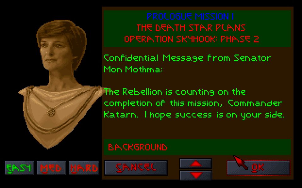Immer wieder erhaltet ihr Nachrichten und Aufträge in Textversion. Benutzerführung und Navigation von Dark Forces sind aus heutiger Sicht mehr als gewöhnungsbedürftig. <br> &nbsp;