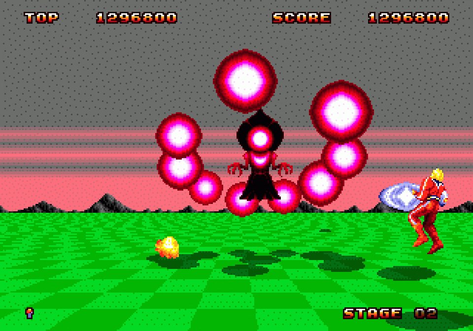 3D-Action, krachende Effekte und ein wuchtiger Soundtrack: Space Harrier 2 war in Japan einer der Launch-Titel für das Sega Mega Drive