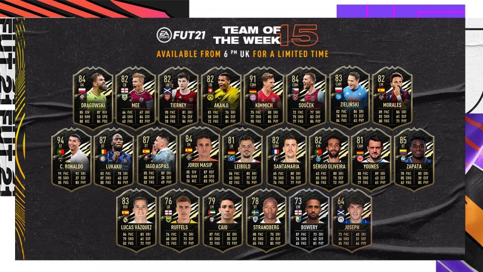 Kauf mich! Die wöchentlich neu erscheinenden TOTW-Items werden auch in FIFA 21 prominent beworben. Auch, weil die Spezialkarten mit Hilfe von kostenpflichtigen FIFA-Coins gezogen werden können.
