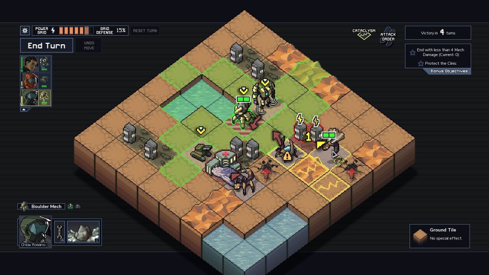 Auf den kleinen Schlachtfeldern von Into The Breach entfaltet sich äußerst clevere Rundentaktik.