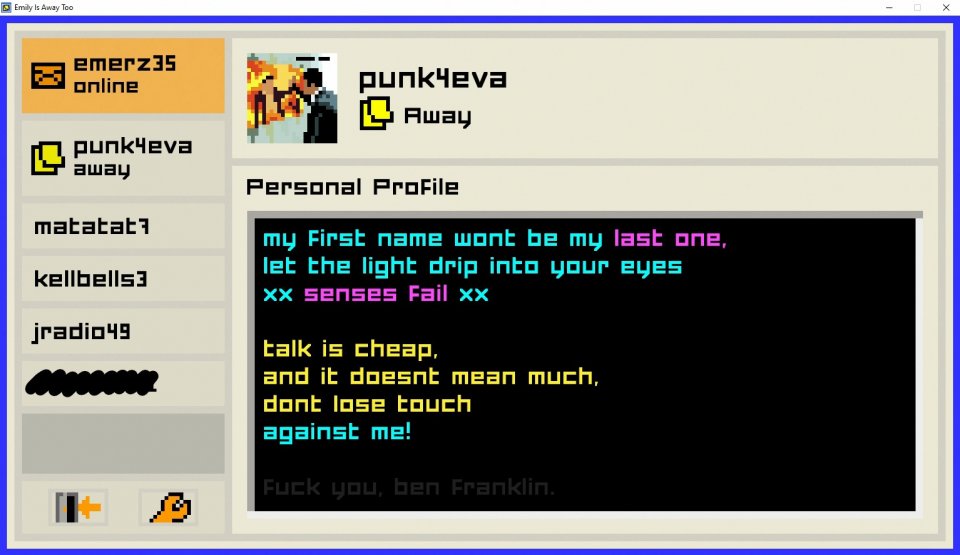 Hier erfahren wir zum ersten mal von Evelyn, einer Punk liebenden, edgy Teenagerin.&nbsp;
